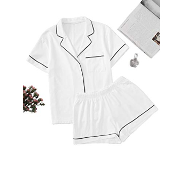 Floerns Women’s Chic Sleepwear Two Piece Pajama Set