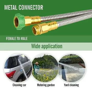 SKYWARD 304 Stainless Steel Garden Hose - Flexible & Leak-Proof