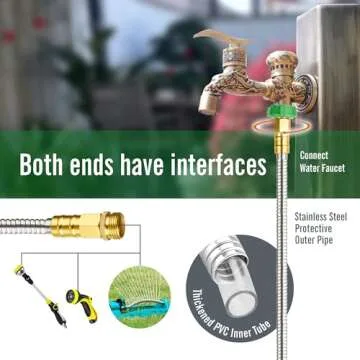 SKYWARD 304 Stainless Steel Garden Hose - Flexible & Leak-Proof