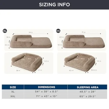 Foldable Human Dog Bed with Egg Foam Support