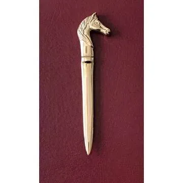 Madison Bay Company Polished Brass Horse Head Letter Opener, 6.25 Inches Long