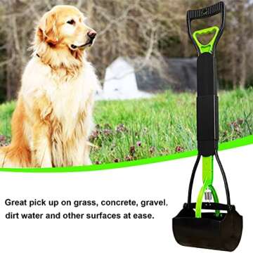ienjoyed 28" Large Pooper Scooper for Dogs, Heavy Duty Poop Scooper for Large Medium & Small Dog, Pet Dog Pooper Scooper for Grass & Gravel Pick Up