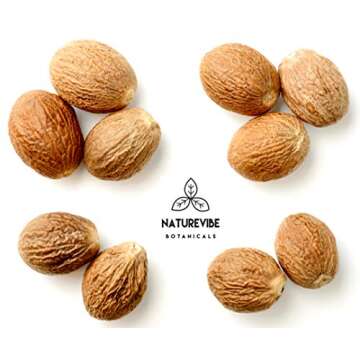Naturevibe Botanicals Nutmeg Whole 1.76oz (50gm) | Non-GMO and Gluten Free | Indian Spice | Adds Aroma and Flavor