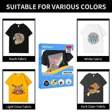 Superior 100 Sheets DTF Transfer Film Paper for Fabrics