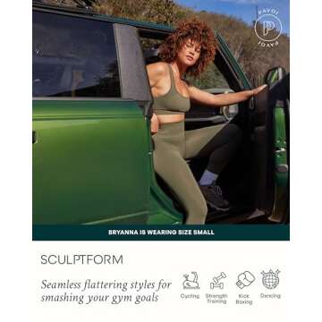 PAVOI ACTIVE Seamless Bra | Medium Support Sculpting Racerback Low Scoop Neck Removable Pads Women's...