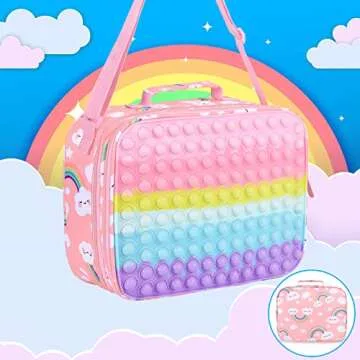 Girls Insulated Pop Lunch Box for School - Fun & Functional