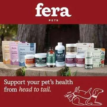 Fera Pets Cardiac Supplement for Dogs & Cats – 120 Capsules​ - Vet Created -Cardiovascular Function & Strength-Taurine, CoQ10, Organic Hawthorne Berry