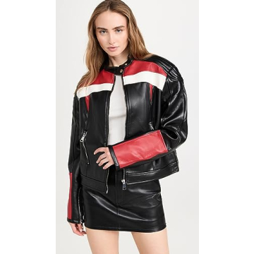 Stylish Lioness Top Model Faux Leather Jacket for Women