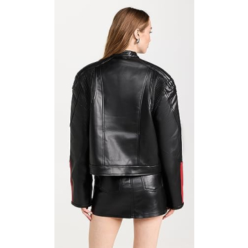 Stylish Lioness Top Model Faux Leather Jacket for Women