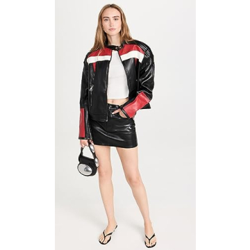 Stylish Lioness Top Model Faux Leather Jacket for Women