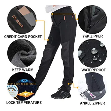 Postropaky Women's Outdoor Snow Ski Pants Insulated Waterproof