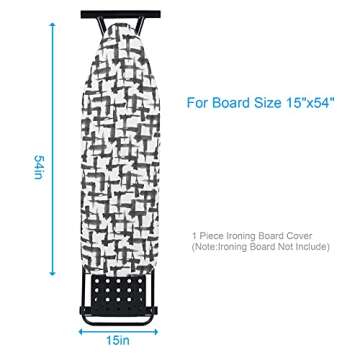 Durable BNDX Ironing Board Cover - 15" x 54" with Elastic