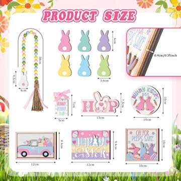 Decorative 14-Piece Easter Farmhouse Gnome Set for Home