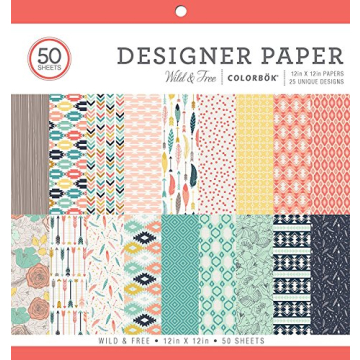 ColorBok Designer Paper Pad Wild & Free - 12x12 Crafting Pad
