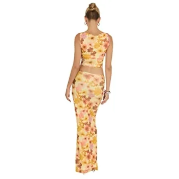 Stylish Women 2 Piece Maxi Skirt Set for Effortless Elegance