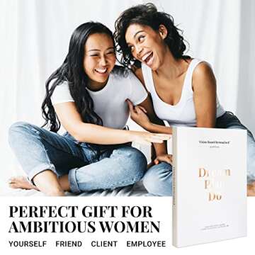 Vision Board Kit for Women - 168 Cards with Premium Pictures & Quotes, Foldable Board & Guide Book | Complete Manifestation Clip Art Craft Supplies for Adults | Original Dream Plan Do All-in-One Kit