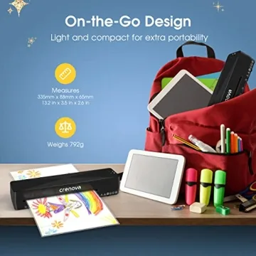 Crenova A4 Laminator Machine Hot Cold Fast Warm Technology