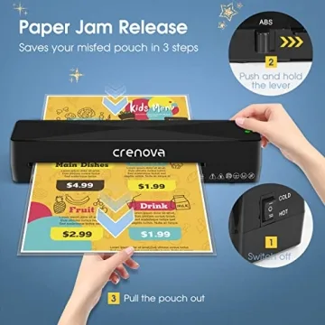 Crenova A4 Laminator Machine Hot Cold Fast Warm Technology