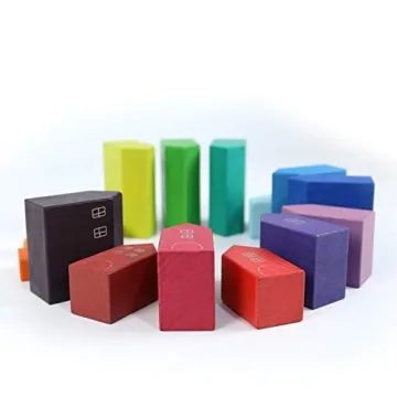 Moderngenic Little Houses Set - Colorful Wooden Toys for Kids
