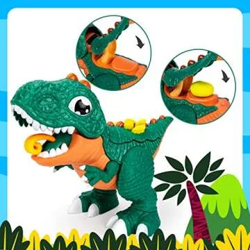 COVTOY Dinosaur Playdough Tool Kit for Kids 3-5