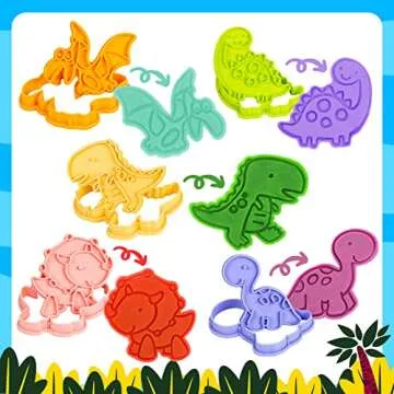 COVTOY Dinosaur Playdough Tool Kit for Kids 3-5