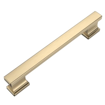 Stylish Brushed Brass Cabinet Pulls 10 Pack Set