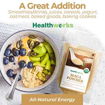 Healthworks Maca Powder Raw (32 Ounces / 2 Pounds) | Certified Organic Flour Use | Keto, Vegan & Non-GMO | Premium Peruvian Origin | Breakfast, Smoothies, Baking & Coffee