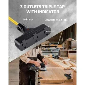 Retractable Extension Cord Reel for Garage & Shop