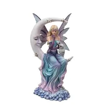 Ethereal Luna Fairy Figurine - 13" Mystical Home Decor