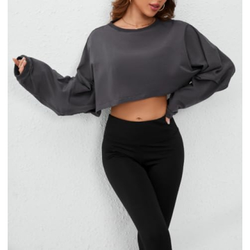 Stylish Meladyan Crewneck Crop Top for Women