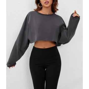Stylish Meladyan Crewneck Crop Top for Women