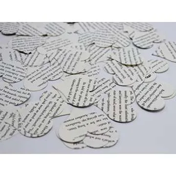 Book Page Heart Confetti 200 Piece Set for Events