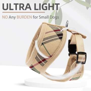 PUPTECK Stylish Soft Mesh Dog Harness and Leash Set