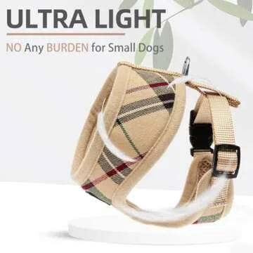 PUPTECK Stylish Soft Mesh Dog Harness and Leash Set