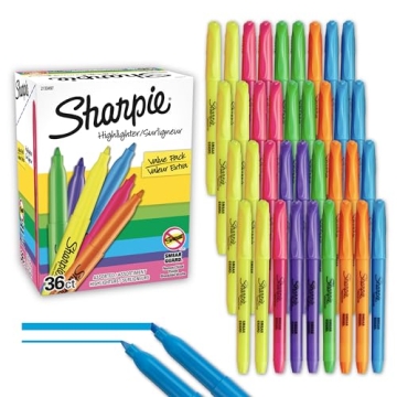 Sharpie Assorted Highlighters – 36 Pack with Multi-Colored Options for All Your Highlighting Needs