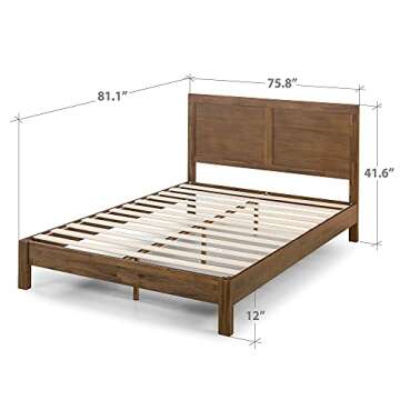ZINUS Owen Wood Platform Bed Frame, Solid Wood Mattress Foundation, No Box Spring Needed, Wood Slat Support, Easy Assembly, King