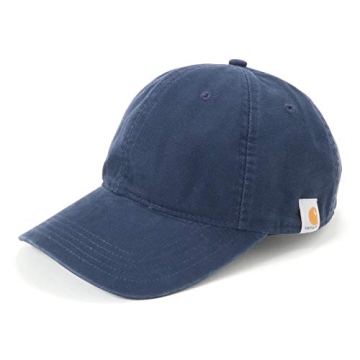 Carhartt Men's Navy Cotton Canvas Cap - Durable & Stylish One Size Fits All