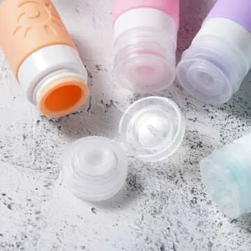 Zafit 18 Pack travel Bottles for Toiletries, TSA Approved Silicone Travel Containers Leak Proof Refillable Travel Accessories for Shampoo Conditioner Lotion Body Wash(Multicolored C)