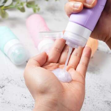 Zafit 18 Pack travel Bottles for Toiletries, TSA Approved Silicone Travel Containers Leak Proof Refillable Travel Accessories for Shampoo Conditioner Lotion Body Wash(Multicolored C)