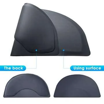 Salon Mats for Hair Stylist Anti Fatigue Standing 3'x4' Barber Salon Floor Mats - Black Semi Circle Hairstylist Mat for Salon Chair - 1/2" Thick Comfort Hair Cutting Hairdressing Equipment