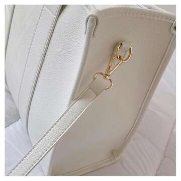 PU Tote Bag for Women Simple Large-capacity Tote Bag Crossbody Tote Bag Messenger bag Handbag Zipper Fashion Tote Bag S