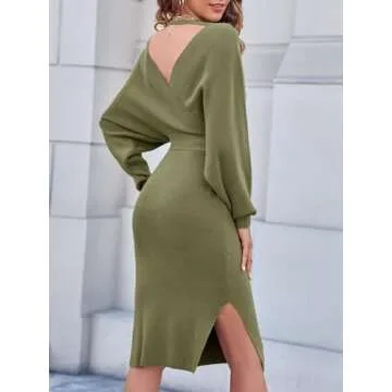 Chang Yun Women's Elegant Bodycon Maxi Dress with Belt