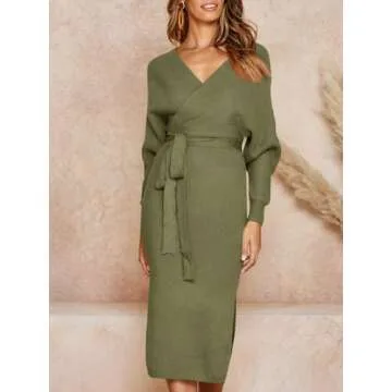 Chang Yun Women's Elegant Bodycon Maxi Dress with Belt