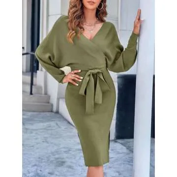 Chang Yun Women's Elegant Bodycon Maxi Dress with Belt