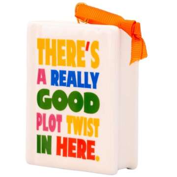 ban.do Decorative Hanging Ornaments, Unique Christmas Ornaments, Halloween/Christmas Tree Decorations, Book