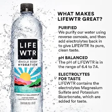 LIFEWTR Purified Water with Electrolytes - 12 Bottles