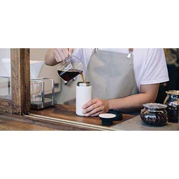 KINTO 20932 Travel Tumbler, 11.8 fl oz (350 ml), White, Double Wall Vacuum Construction, Heat and Cold Retention