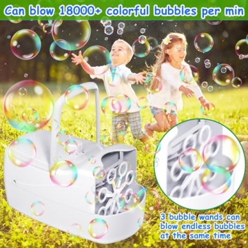 Automatic Bubble Blower for Kids 18000+ Bubbles Per Minute