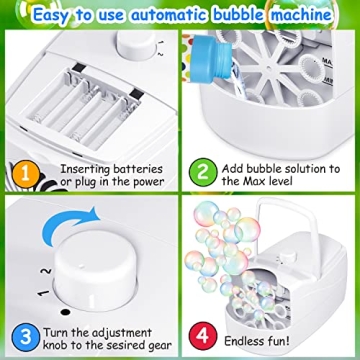 Automatic Bubble Blower for Kids 18000+ Bubbles Per Minute