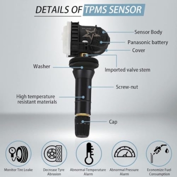 4-Pack TPMS Sensors for Chevy GM Vehicles 315MHz